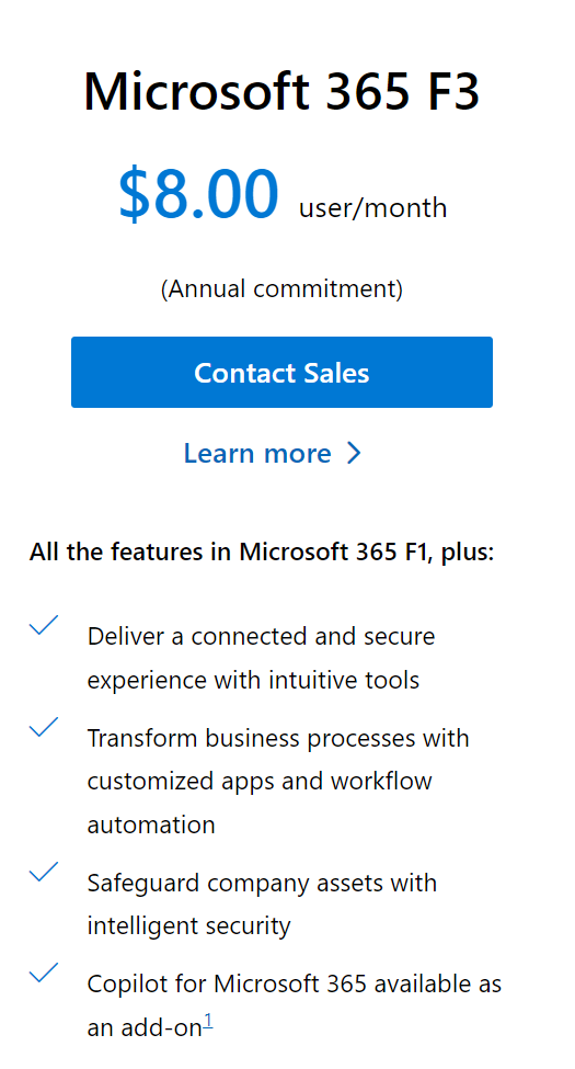 Microsoft 365 F3